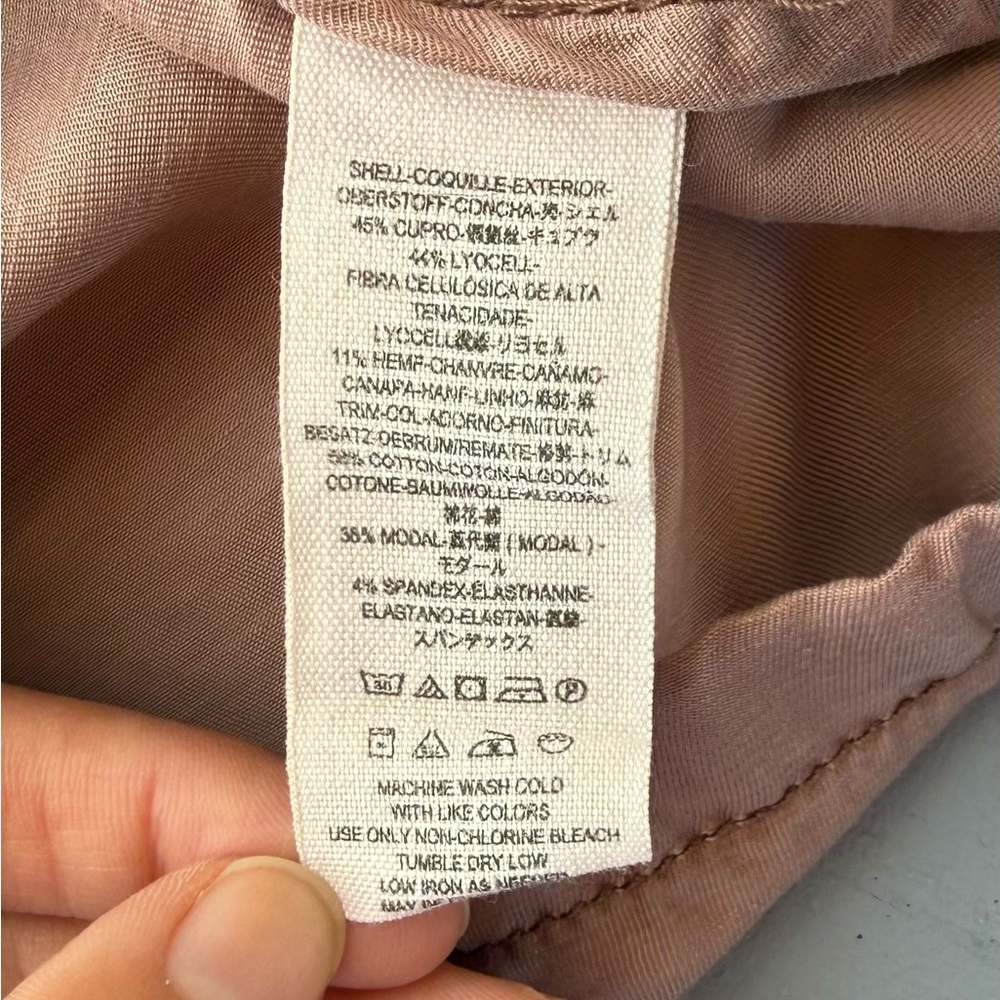 Free People Lightweight Utility Jacket Mauve Pink Drawstring Size S - Picture 4 of 4